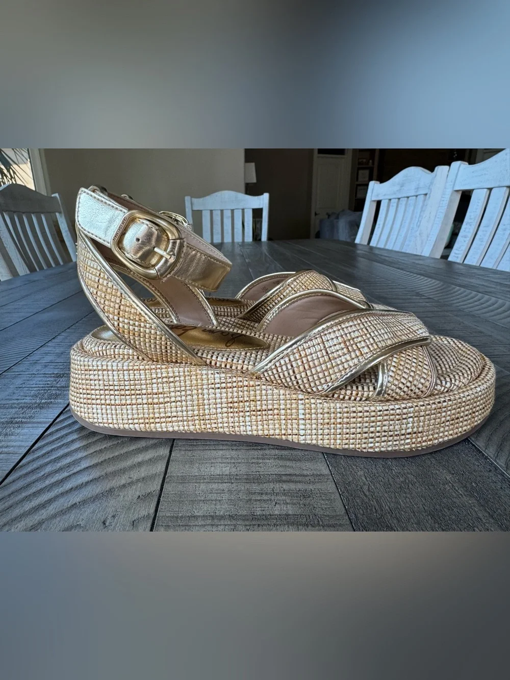 Sam Edelman Nylie Woven Wedge Platform Sandal Women’s Size 8 (NWOT)